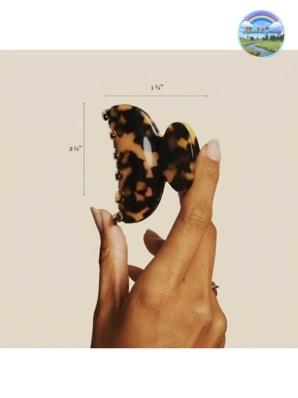 Handmade French Cellulose Acetate Small Claw Clip for Fine Hair